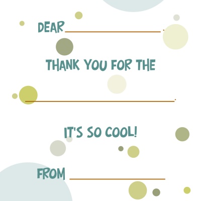 Kids Thank You Cards, Op Art Design