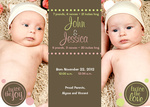 Twin Baby Announcements - Double Love