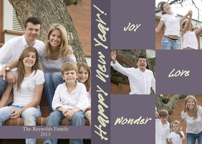 Personalized Holiday Cards, Handwritten New Year Design