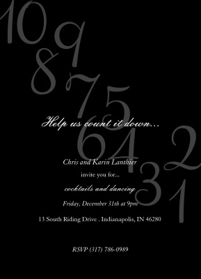 Holiday Party Invitations, New Year's Countdown Design