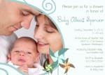 Baby Shower Invitations - Family Aqua Pinwheels