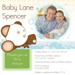 Photo Baby Shower Invitations - Family Bear