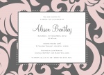 Tea Damask - Hen Party Invitations 