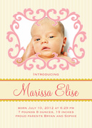  Birth Announcements for Girls - Flourish Frame