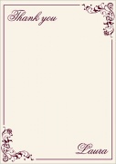 Burgandy Royale -  Birthday Thank You Notes