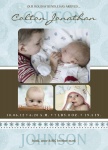 Baby Announcement for Holidays - Bundle Up Blue