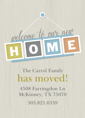 We've Moved Announcements , Our New Home Design