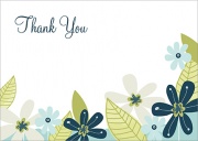 Baby Flowers - Baby Thank You Cards