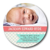 Baby Announcement for Boys - Swiss Dot Fellow