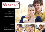 The Big Yes -  Save the Date Cards for Wedding 