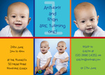 Double One Fun - Twin Birthday Invitations