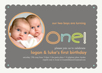 Double Nameplate - Twin Party Invitations