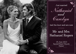Share your nuptial news with beautiful Wedding Announcements from Simply to Impress! Choose from our wide variety of designs today. - Burgandy Band