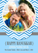  Hanukkah cards - Blue Chevrons