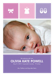 Girl Things - Baby Girl Announcement Cards