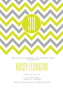Adult Birthday Invitations - Citrus Zag