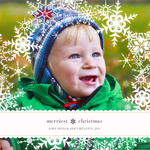 Snowflake Portrait - Baby Christmas Cards 