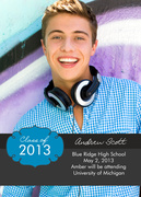 Grad Badge Blue