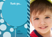Birthday Thank You Cards - Circles & Stripes Blue