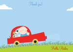 Family Car - Baby Shower Thank You Notes