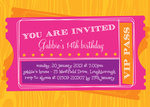VIP Pass - Teenage Party Invitations