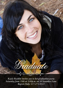 Filigree Bar Invite - graduation reception invites