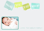  Baby Thank You Notes - Baby Bubbles Blue