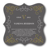 Gold Scroll Invite