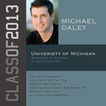 Graduation Invitation Cards - Blue Shade Invite