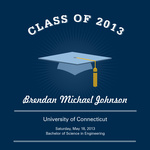 Graduation Announcement Cards - Blue Topper
