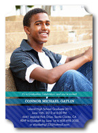 Saphhire Stripe - graduation reception invites