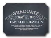 Chalkboard Grad Invite