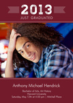 Graduation Announcement Cards - Major Year