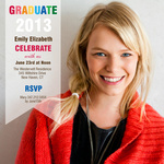Graduation Invitation Cards - Color Banner Invite