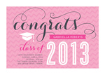 Graduation Invitation Cards - Rose Wave Invite