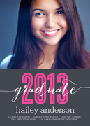 Pink Hurrah - graduation reception invites