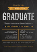 Polished Stone - graduation reception invites