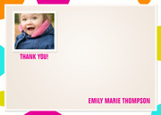 Color Cool Pink - Birthday Thank You Cards