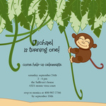 Boy Photo Birthday Party Invitations - Chimp Imp