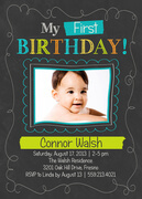 Chalk Play -  Birthday Invitations for Boys