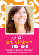 Adult Birthday Invitations - Glow Swirls