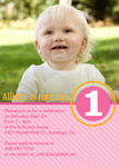 Girl Photo Birthday Party Invitations - Rosy One