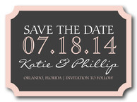 Save the Date Photo Cards - Pinstripe Pink Date