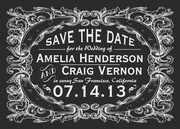 Victorian Leaf Date -  Photo Save the Date Cards