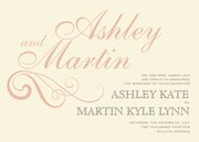Peach Damask Day - Wedding Announcements