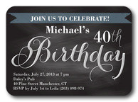 Handsome Script - Adult Birthday Invitations