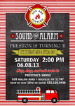 Birthday Party Invitations - Fun Fireman