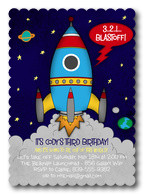 Boy Birthday Invitations - Birthday Blastoff