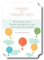 Boy Birthday Invitations - Up 'n Away