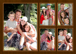 Five Horizontal - Double Brown Border